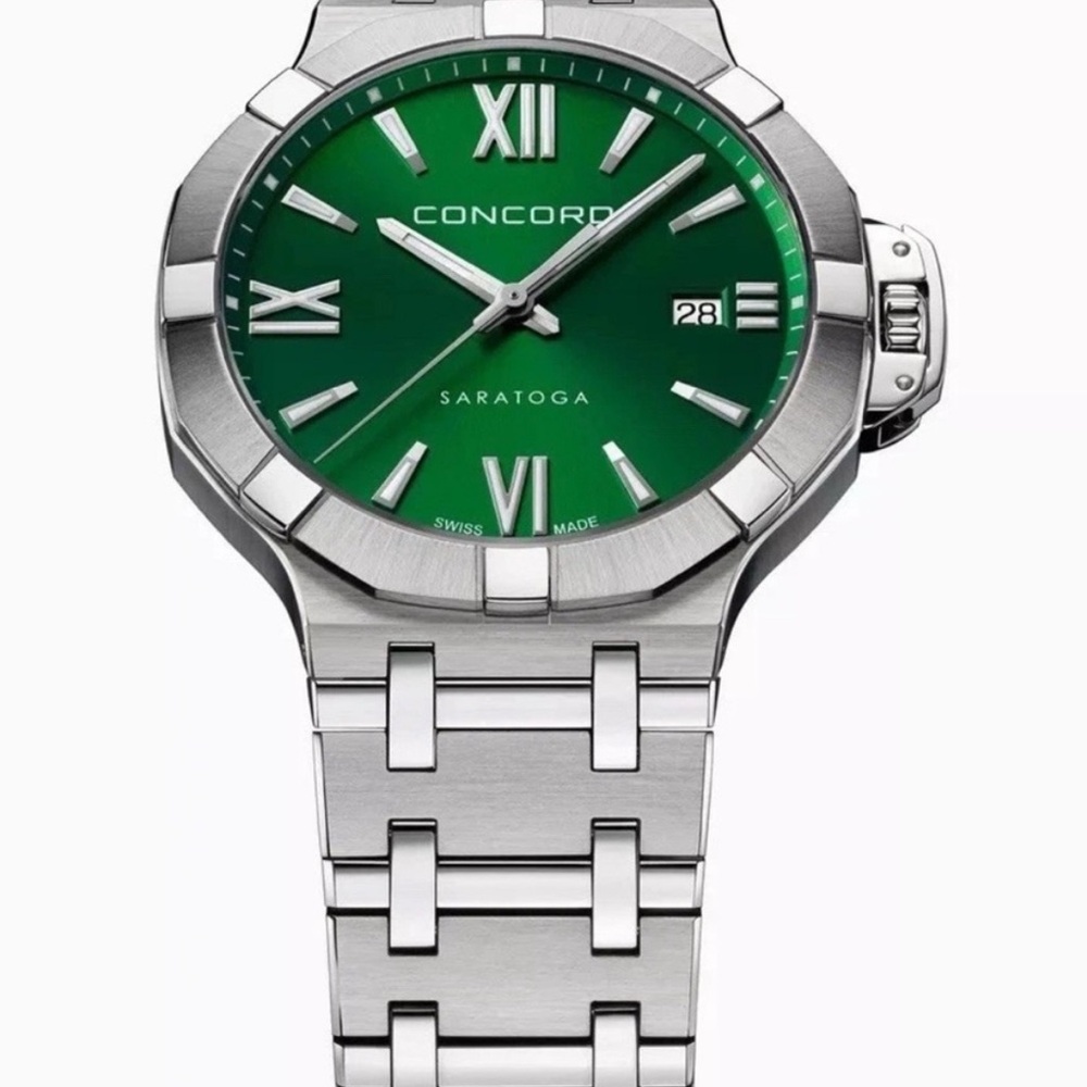 Concord Saratoga Green Dial Silver Watch Men’s 40MM limited edition Watch